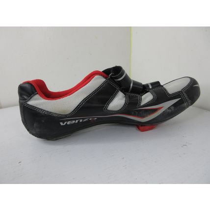 Venzo MX 3-Strap Cycling Shoes w/ 3-Bolt Cleats Black Red Size 11 US Men's 29 CM