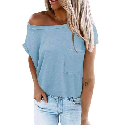 Knit Pocketed Tee with Side Slits