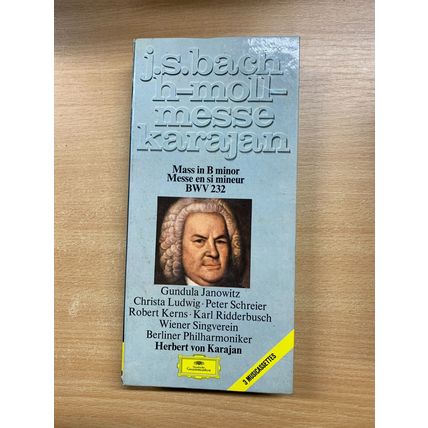 1974 J S BACH H-MOLL-MESSE MASS IN B MINOR CLASSICAL 3 x CASSETTES BOXSET (P3)