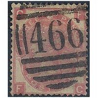 1870 SG103 3d Rose Plate 6 Good Used "PC"