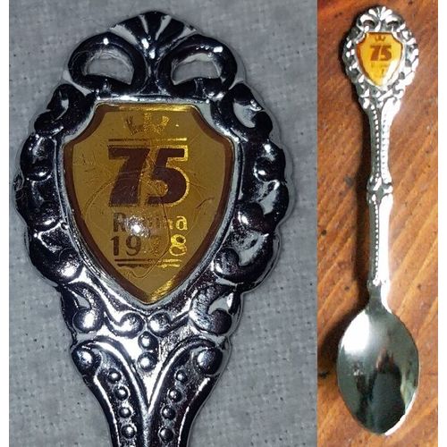 Regina Saskatchewan 1978 75th Anniversary Souvenir Teaspoon Tea Spoon