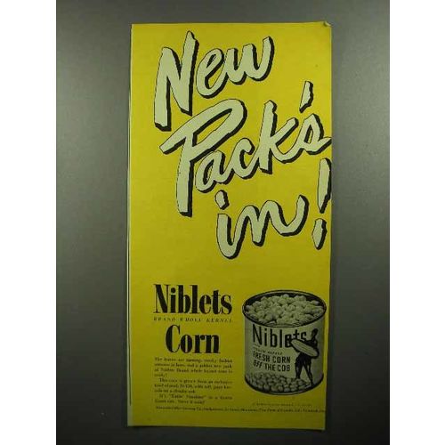 1946 Green Giant Niblets Corn Ad - New Pack's In!