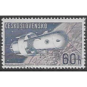 Mi 1331: 60 h. grey-blue/pink Cosmic Space Research: 'Vostok 2.'