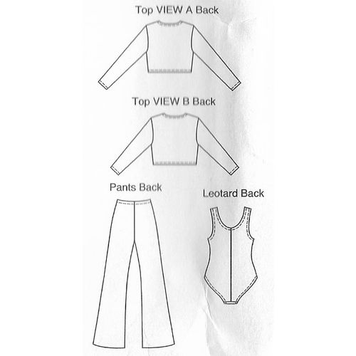 Kwik Sew 2632 Sewing Pattern Misses Pants Top Leotards Size XXS S M L 1997 Uncut