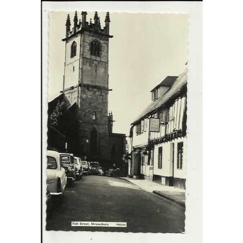Shropshire SHREWSBURY Fish Street Postcard (PN3340
