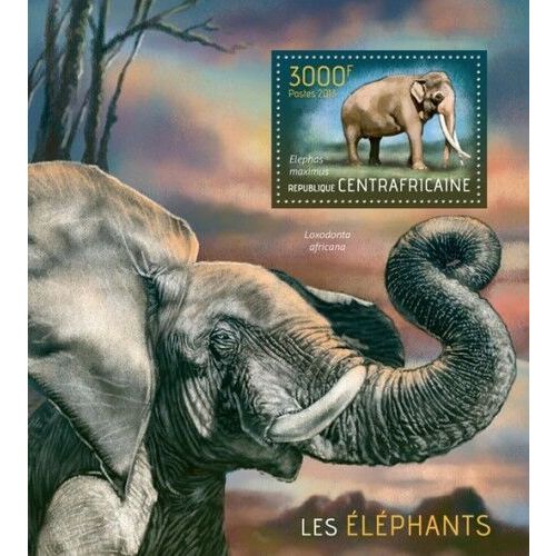 CENTRAL AFRICA 2013 SHEET MNH ELEPHANTS ELEFANTEN ELEFANTI WILDLIFE 2A