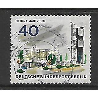 GERMANY BERLIN 1964 40pf BLUE REGINA MARTYRUM SG B239 FINE USED#