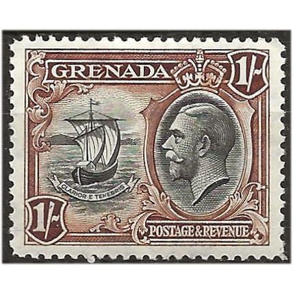 Grenada 1934 SG142 1/- Black & Brown Mounted Mint . .. .