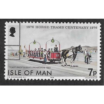 IOM 1974 7P 'HORSE TRAMS CENTENARY' FINE USED (EBID68-852)