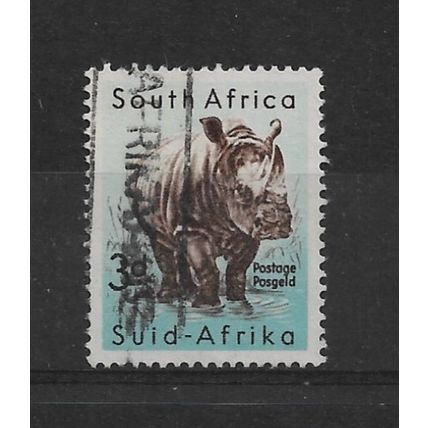 SouthAfrica.SG155 3d White Rhinoceros.Fine Used.Sept21e