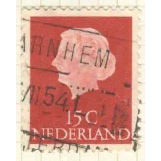 Netherlands 1953 - 15c carmine - Queen Juliana - used