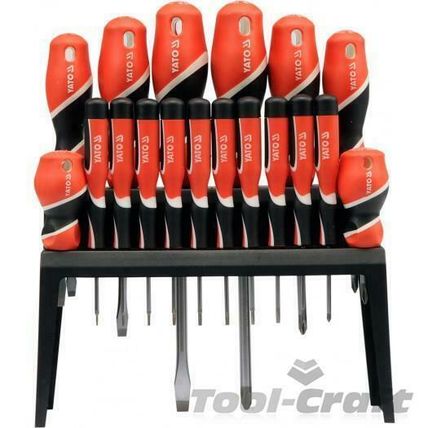 Yato professional precision screwdriver set 18 pcs, magnetic tips torx (YT-25982