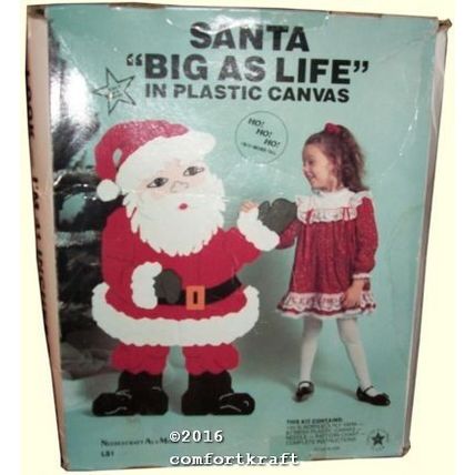 Santa ''Big As Life'' In Plastic Canvas LS1