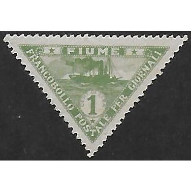 Mi 96 (no gum): 1 c. olive-green Newspaper Stamp: Steamer