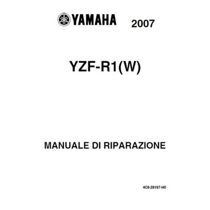 YAMAHA YZF-R1(W) MANUALE DI RIPARAZIONE 2007 MOTOCICLO 442 PAGINE ITALIANO