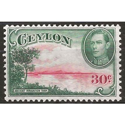 Ceylon 1938 SG393 20c Carmine & Green Mounted Mint ..