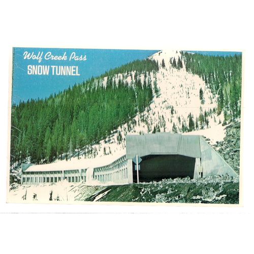 WOLF CREEK PASS, SNOW TUNNEL, COLORADO.. vintage unused postcard /