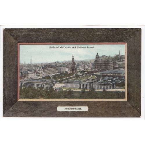 National Galleries and Princess Street Edinburgh Pixie Series Postcard
