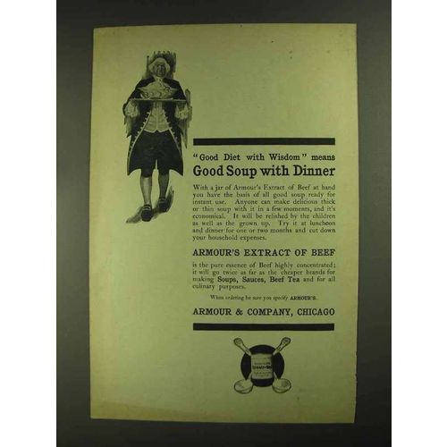 1903 Armour's Extract of Beef Ad - Good Soup