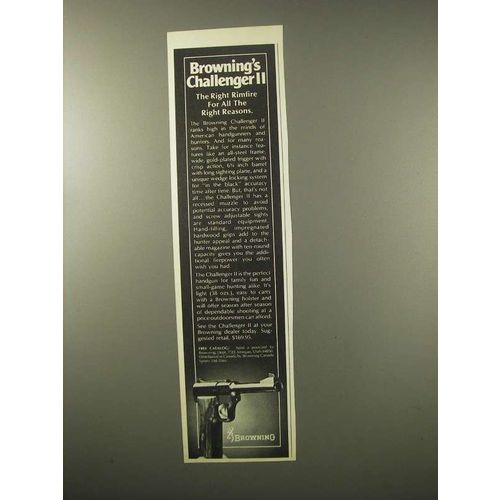 1979 Browning Challenger II Pistol Ad - Right Rimfire
