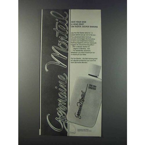 1981 Germaine Monteil Pre-Tan Starter Ad - A Head Start