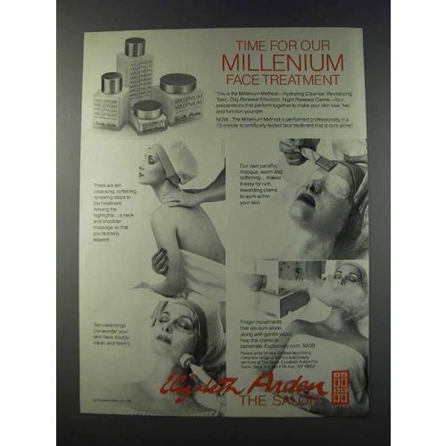 1981 Elizabeth Arden Millenium face treatment Ad