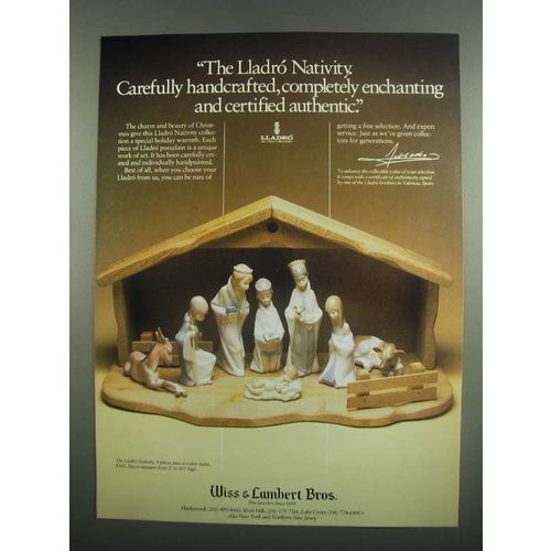 1984 Wiss & Lambert Bros. Lladro Nativity Collection Ad