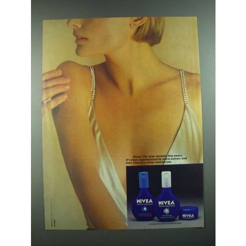 1988 Nivea Moisturizer Ad - For Over Seventy-Five Years