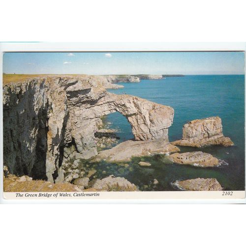 The Green Bridge of Wales Castlemartin Postcard Pembrokeshire 2102