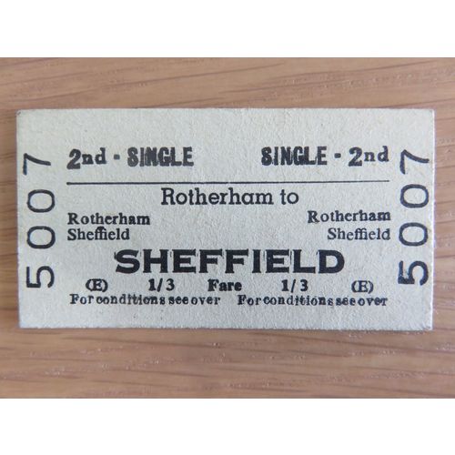 BR Rotherham - Sheffield Single Ticket 1970