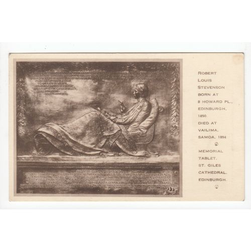 Robert Louis Stevenson Memorial St Giles Cathedral Edinburgh Postcard