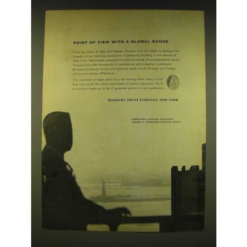 1962 Bankers Trust Company Ad - Point of view with a global range
