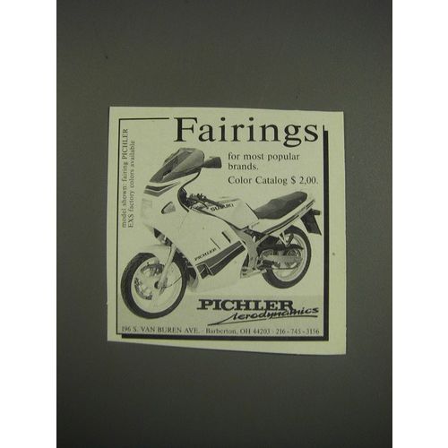 1990 Pichler EXS Fairing Ad - Fairings for most popular brands