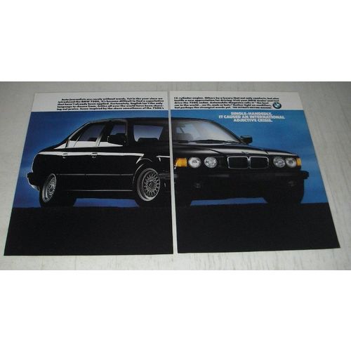 1990 BMW 750iL Sedan Ad - Single-handedly, it caused an international adjective