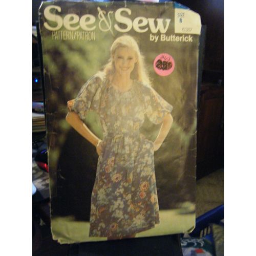 Vintage Butterick See & Sew 6387 Misses Dress Pattern - Sizes S/M/L (8-18)