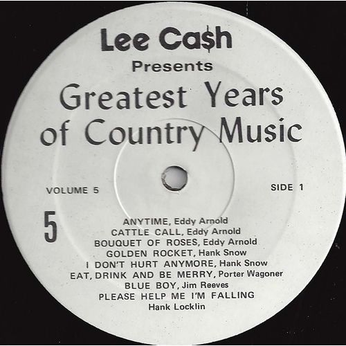 Lee Cash "History Of Country Music" - Volume 5 - various artists
