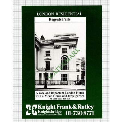X1773) Regents Park London - 1981 Cutting