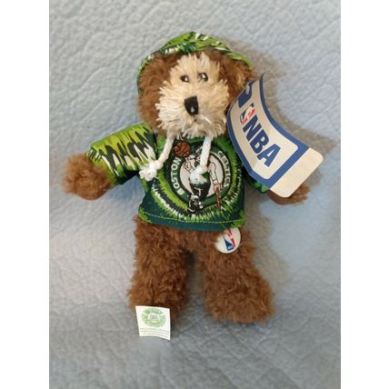 NWT BOSTON CELTICS 2010 9 INCH SOFT PLUSH TEDDY BEAR with GREEN LOGO HOODIE