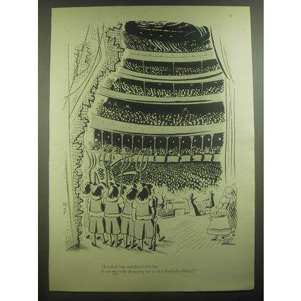 1946 Cartoon by Alain (Daniel Brustlein) - Look at 'em out there
