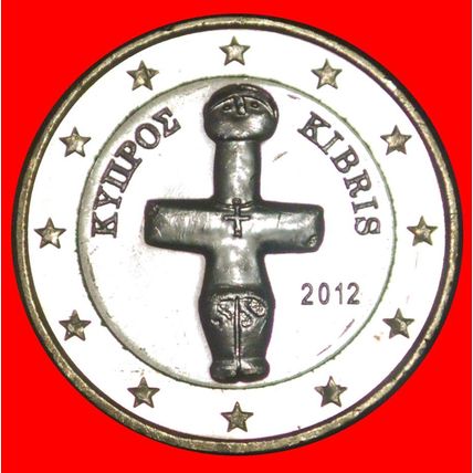 GREECE (2008-2021): CYPRUS★ 1 EURO 2012 UNC LUSTRE!★LOW START★NO RESERVE!