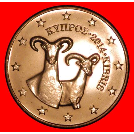 GREECE (2008-2021): CYPRUS ★ 5 CENT 2014 UNC UNCOMMON YEAR★LOW START★NO RESERVE!