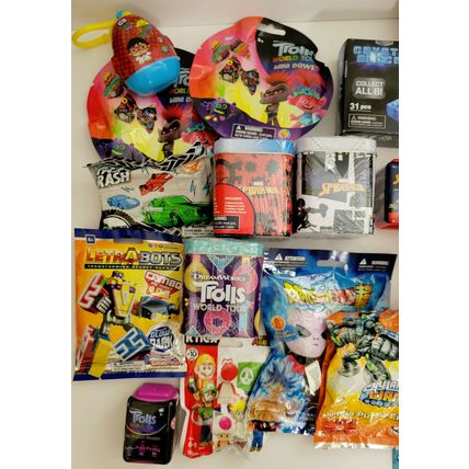 Toy Lot(12) w/ Blind Bags,Tins, Figures Random LOL-Marvel-Trolls, etc NEW..Look!
