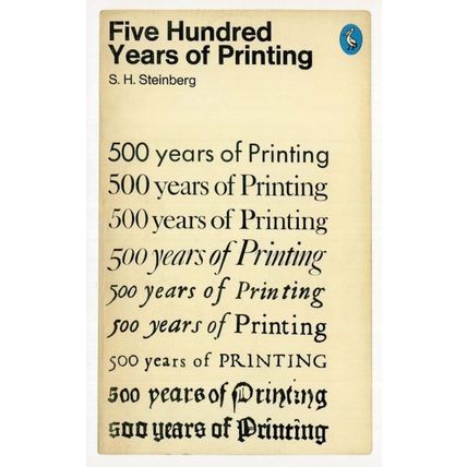 Five Hundred Years Of Printing SH Steinberg 1955 Book Postcard