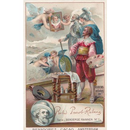 Rubens Flemish Baroque Painter Printed Signed Bendorps Postcard Old Trade Card