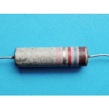 Erie Ceramic Carbon Resistors, x6. 1.8KΩ 2 Watt New Old Stock 1950s 60s Amp