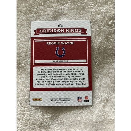2022 Donruss Gridiron Kings Reggie Wayne