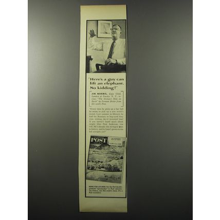 1955 The Saturday Evening Post Ad - Here's a guy can lift an elephant