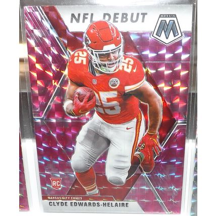 2020 Panini Mosaic CLYDE EDWARDS-HELAIRE (Chiefs) NFL Debut Pink Camo Prizm #266
