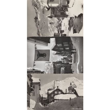 Andermatt Switzerland 3x Beautiful Snowy Old RPC Postcard s