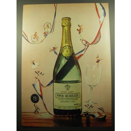 1957 Piper-Heidsieck Champagne Advertisement